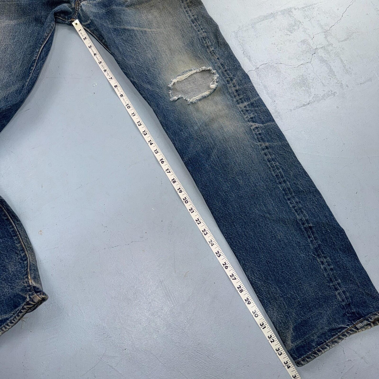Levis 501 Vintage 70s SS Redline Selvedge USA XX Jeans Med Wash 35x40 Act 32x34