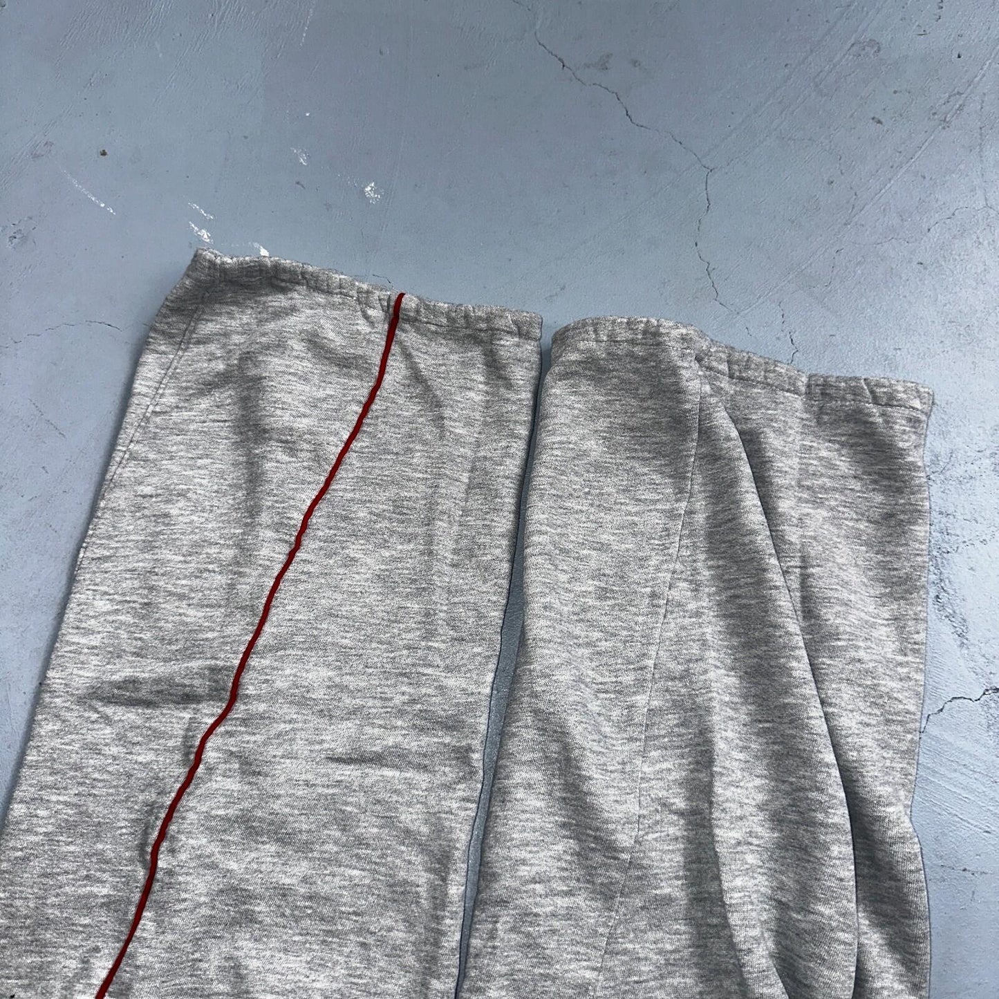 Nike Vintage 80s Sweatpants Large Gray Red Trim Blue Tag 1980s Cotton Jogger