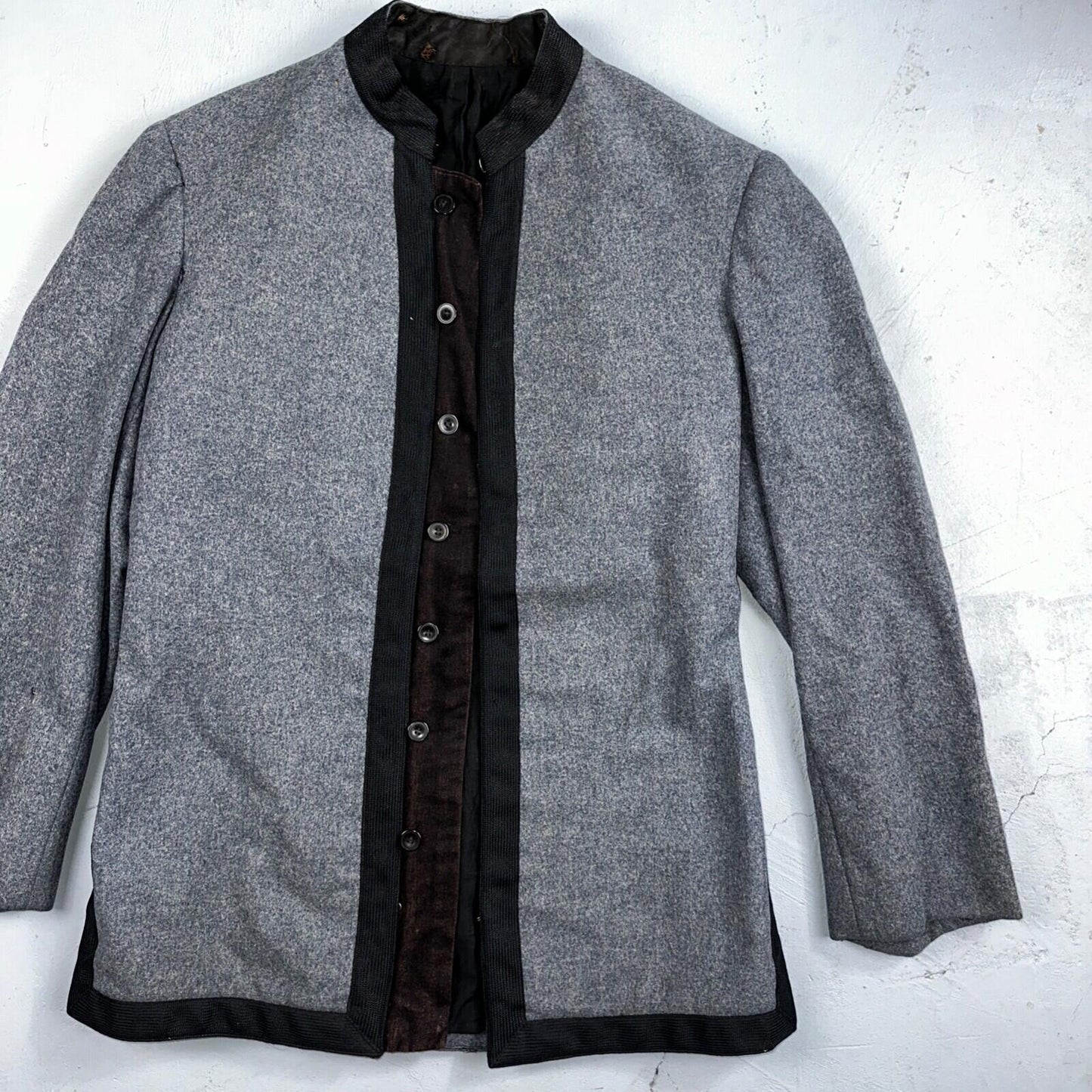 Antique 1900s Union USMA US Military Academy Cadet Uniform Gray Wool Jacket