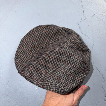 Vintage Pendleton Tweed Flat Cap 100% Virgin Wool Hat Men’s Large Newsboy Gray