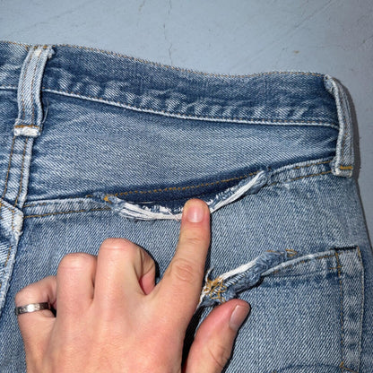 Levis 501 Vintage 80s Redline Selvedge USA XX Jeans Light Wash 33x34 Act 30x30