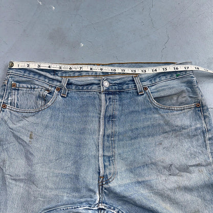 Levis 501 Vintage 90s Mex XX Straight Leg Jeans Blue Light Wash 36x30 Act 35x25