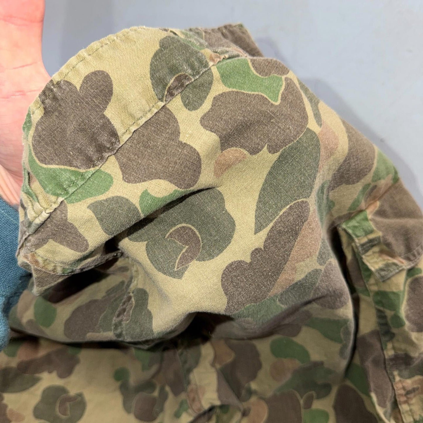 Vintage 40s USMC 13 Star Duck Camo Pants 40s Frogskin WWII Cargo Military 34x28