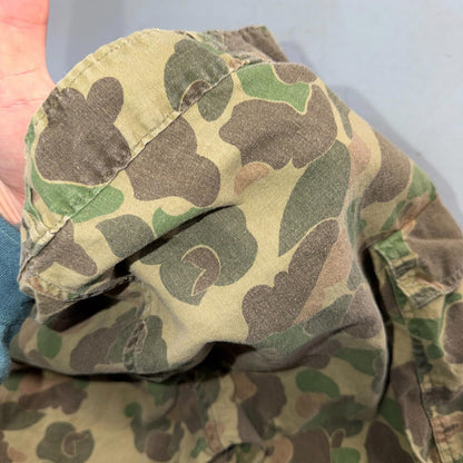Vintage 40s USMC 13 Star Duck Camo Pants 40s Frogskin WWII Cargo Military 34x28