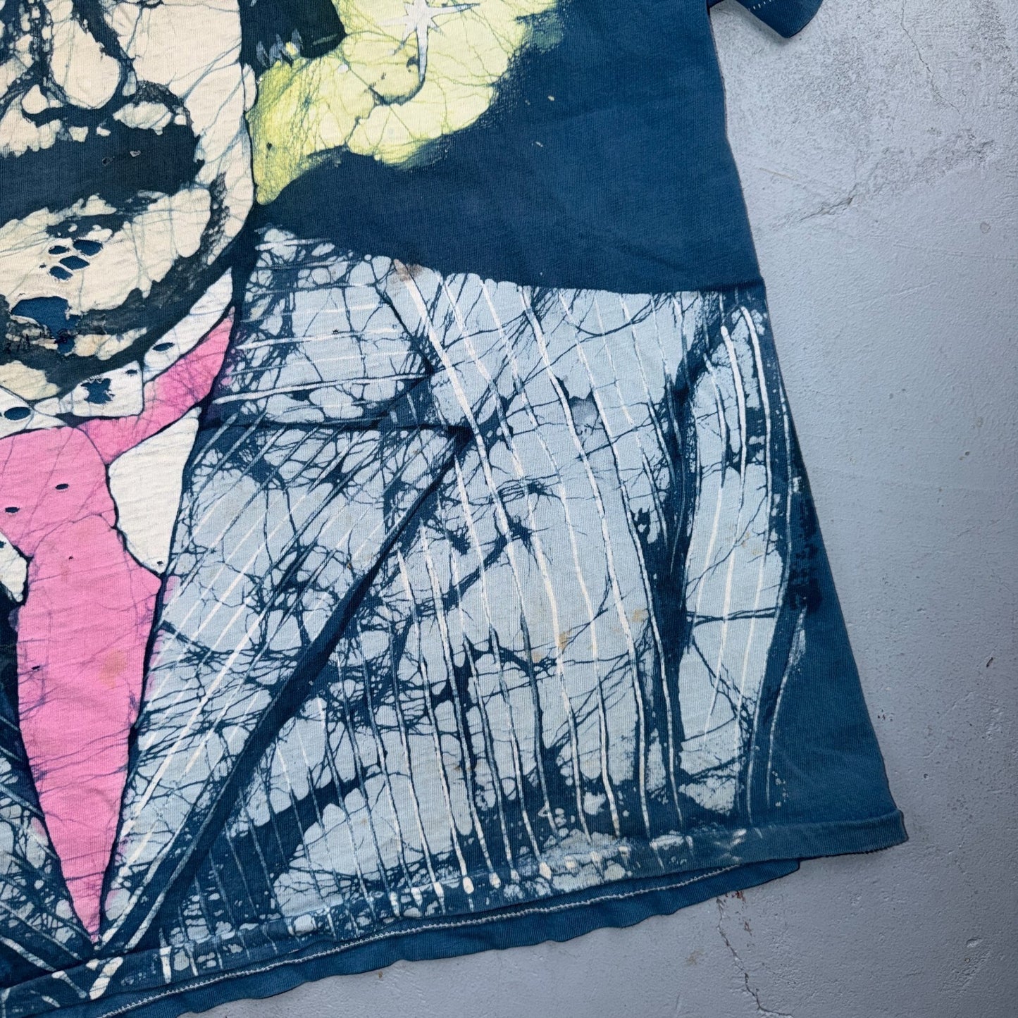 Albert Einstein Batik VTG T Shirt Mosquitohead Style Thrashed 90s Unique RARE