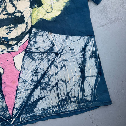 Albert Einstein Batik VTG T Shirt Mosquitohead Style Thrashed 90s Unique RARE