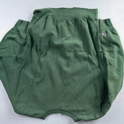 Vintage Champion 90s USA Green Reverse Weave Sweatshirt Blank XL Gusset Jumper