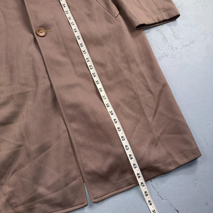 VTG 1930s 1940s Coat Trench Mens 40 Wool Gabardine Like Rockabilly Overcoat