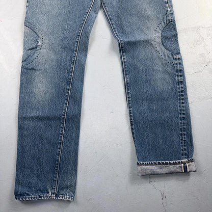 Levis 501 Vintage 80s Redline Selvedge USA XX Jeans Light Wash 32x36 Act 30x31