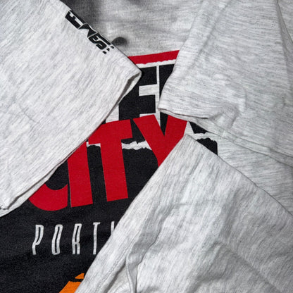 VTG Portland IntenCity Basketball Camp T Shirt Back Graphic 90s 2XL PDX Blazers