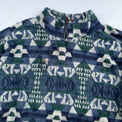 90s Venezia Vitale Sweater Women's 20 Long Sleeved Pullover Fleece Pattern Y2K