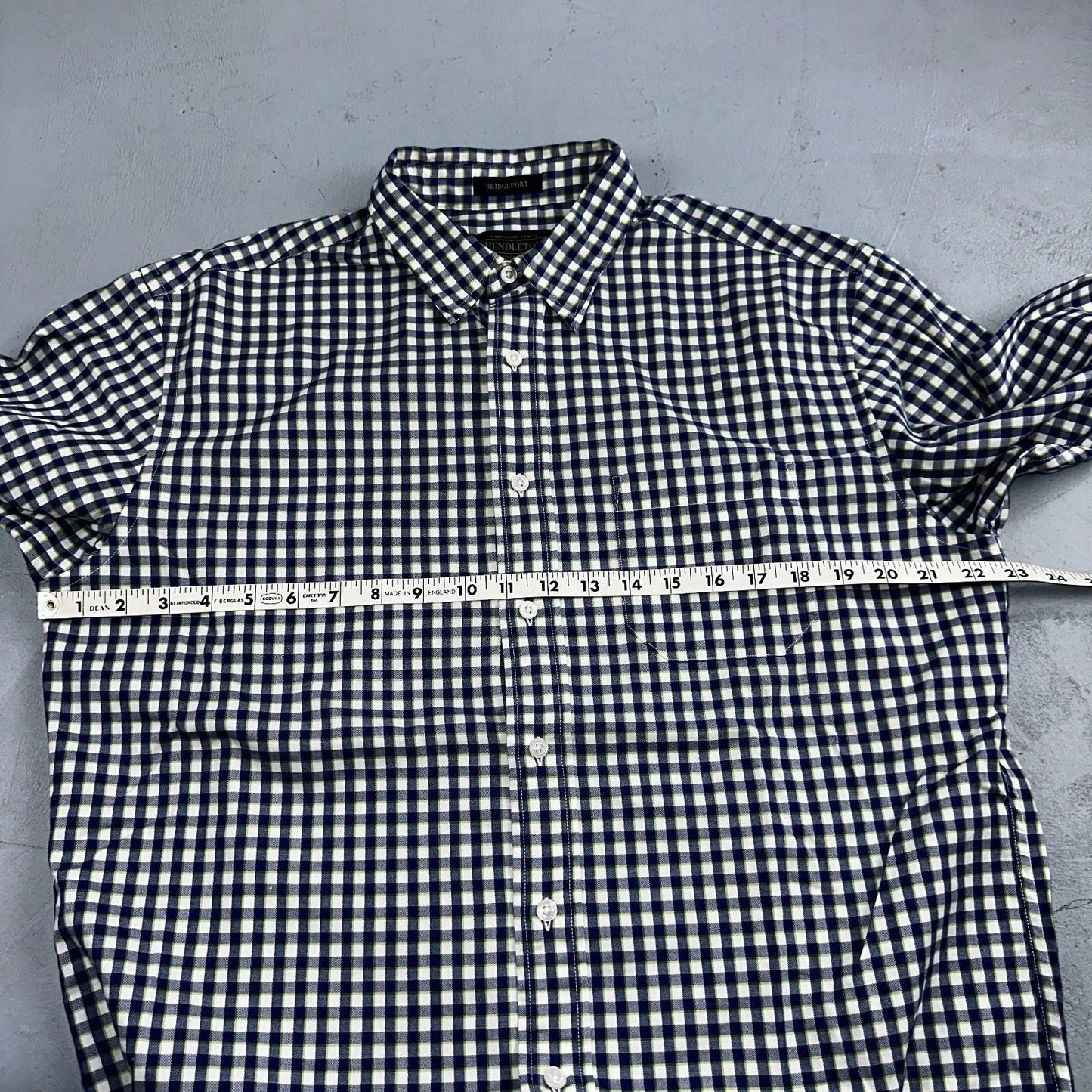Pendleton Bridgeport Shirt Men's Size L Blue Lime Check Long Sleeve Button Down