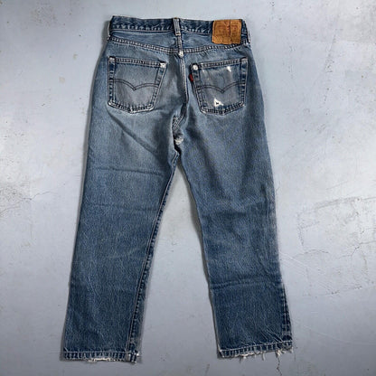 Levis 501 Vintage 80s Redline Selvedge USA XX Jeans Light Wash 32x33 Act 28x28