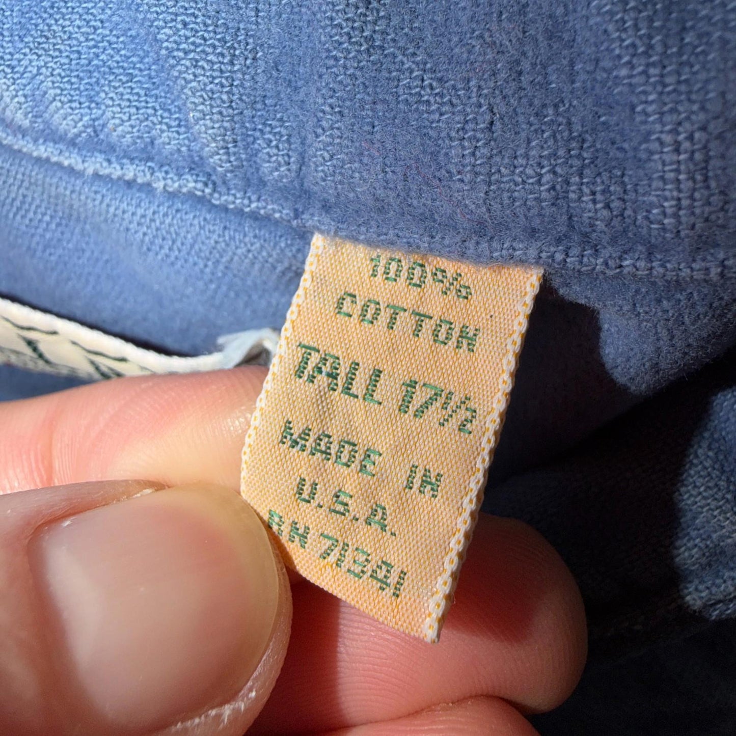 LL Bean VTG Mens XL Chamois Cloth Blue Shirt Soft Cozy Flannel Cotton 90s
