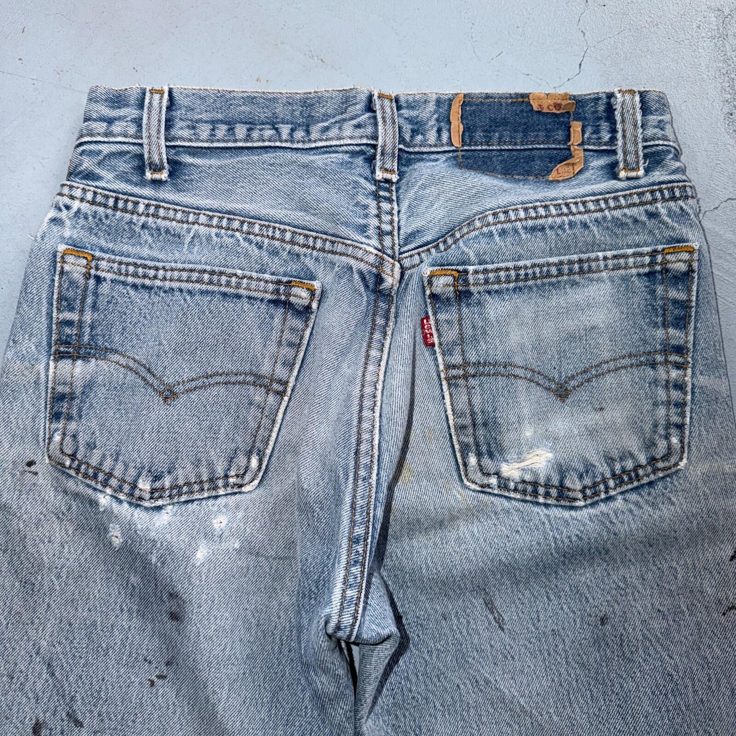 Levis 501 Vintage 90s USA XX Straight Leg Jeans Blue Light Wash 29x32 Act 28x28