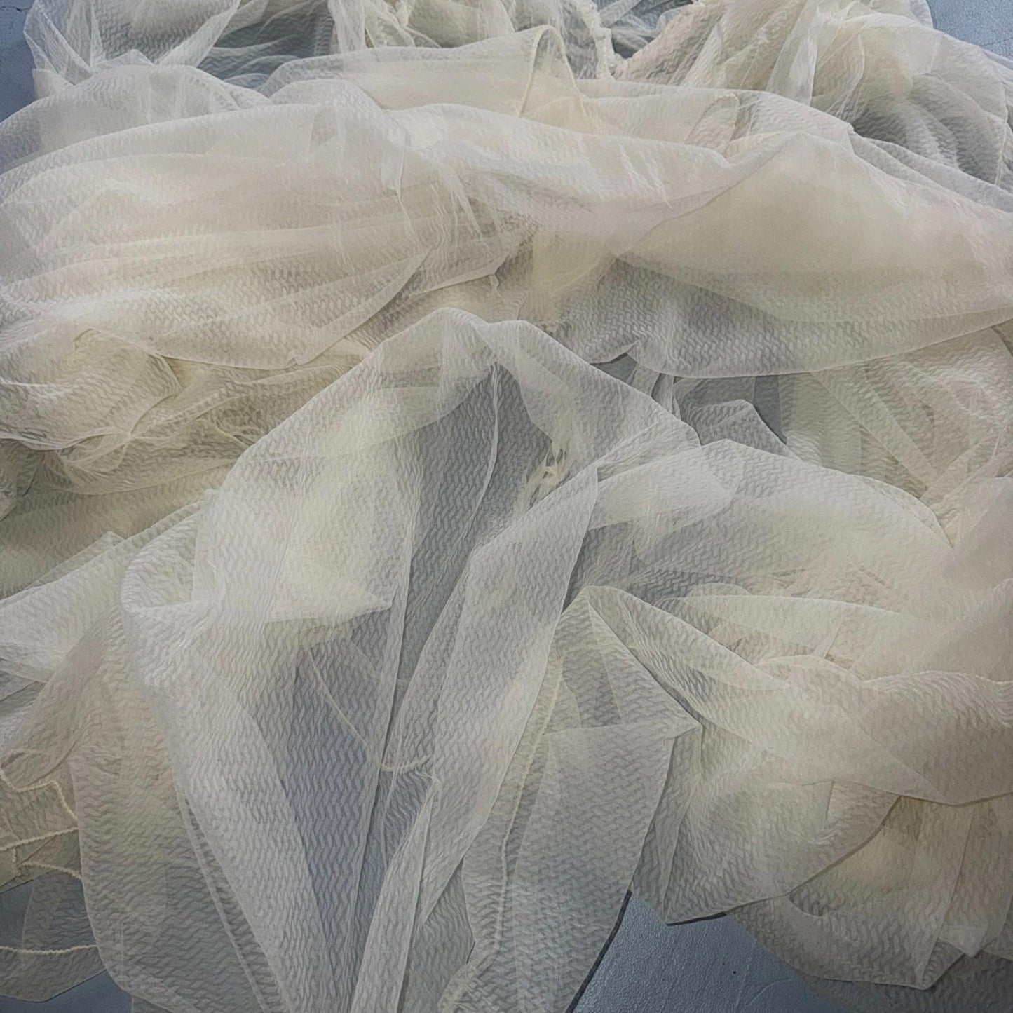 VTG 1950s 3PC Amourelle White Chiffon Slip Dress Robe Bottoms Set Sheer 50s Rare