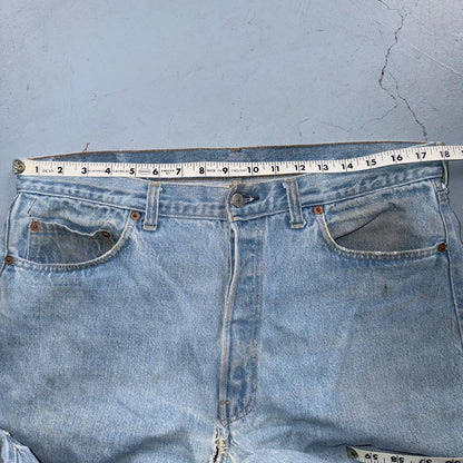 Levis 501 Vintage 80s Redline Selvedge USA XX Jeans Light Wash 38x40 Act 36x36