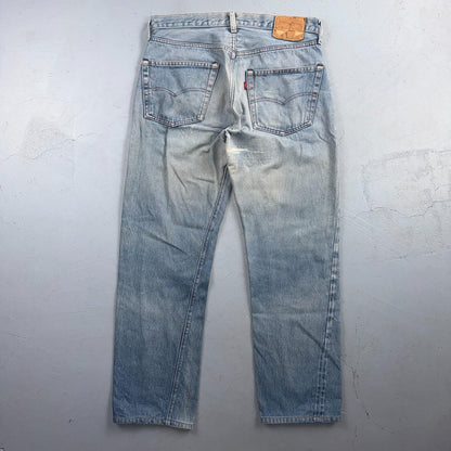 Levis 501 Vintage 80s Redline Selvedge USA XX Jeans Light Wash 35x32 Act 33x29