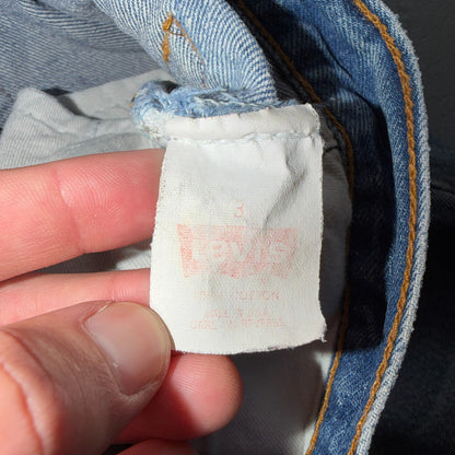 Levis 501 Vintage 80s USA XX Straight Leg Jeans Blue Med Wash Womens Act 29x32