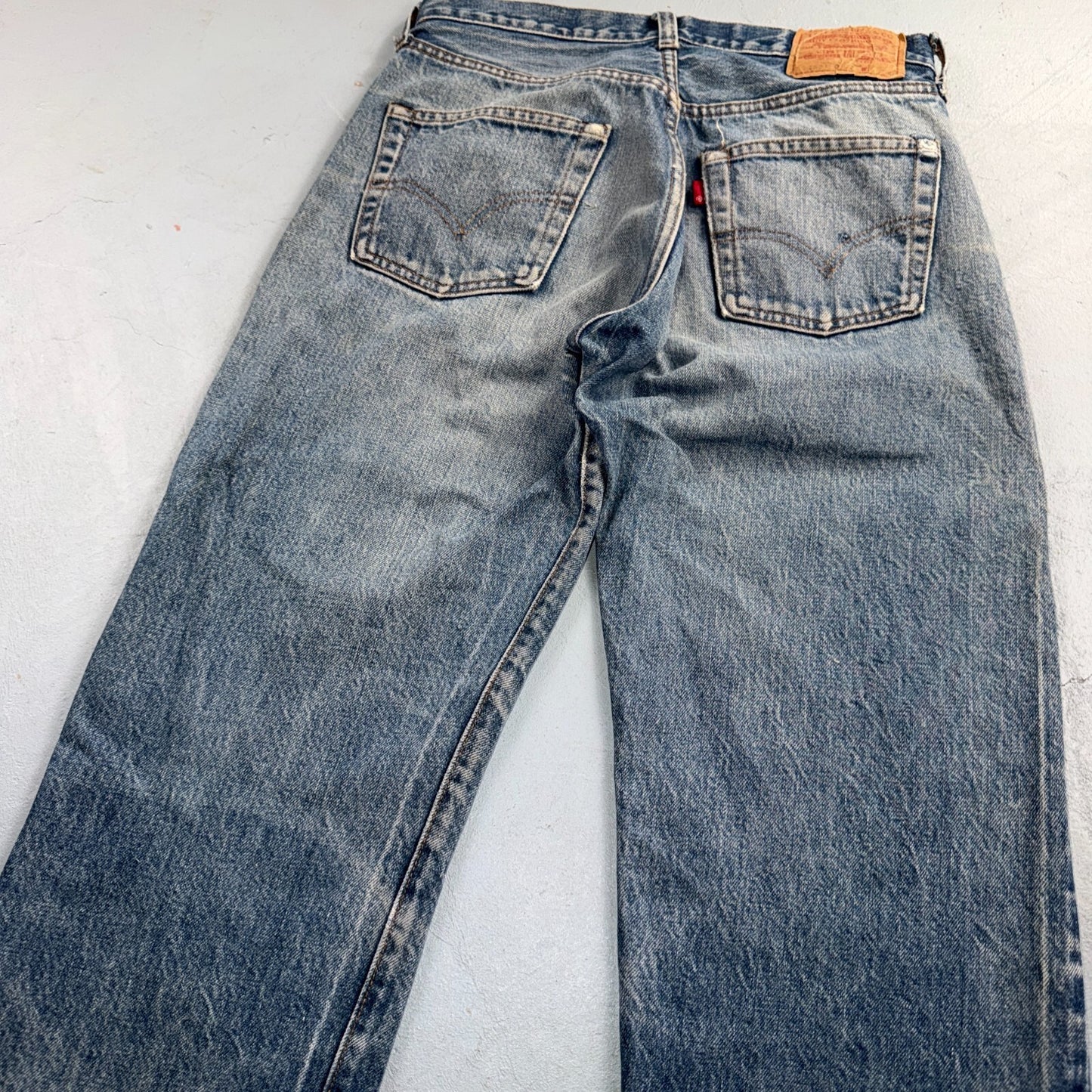 Levis 501 Vintage 80s Redline Selvedge USA XX Jeans Light Wash 31x40 Act 29x35