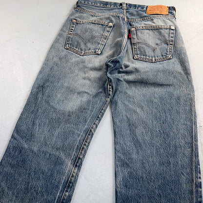 Levis 501 Vintage 80s Redline Selvedge USA XX Jeans Light Wash 31x40 Act 29x35