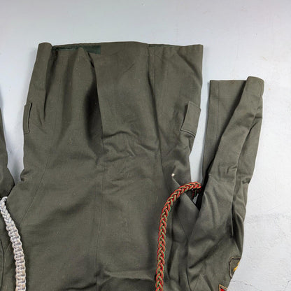 US Army Korean War Officer Suit 1950s Armored Hell Wheels Patch 37R VTG Jacket