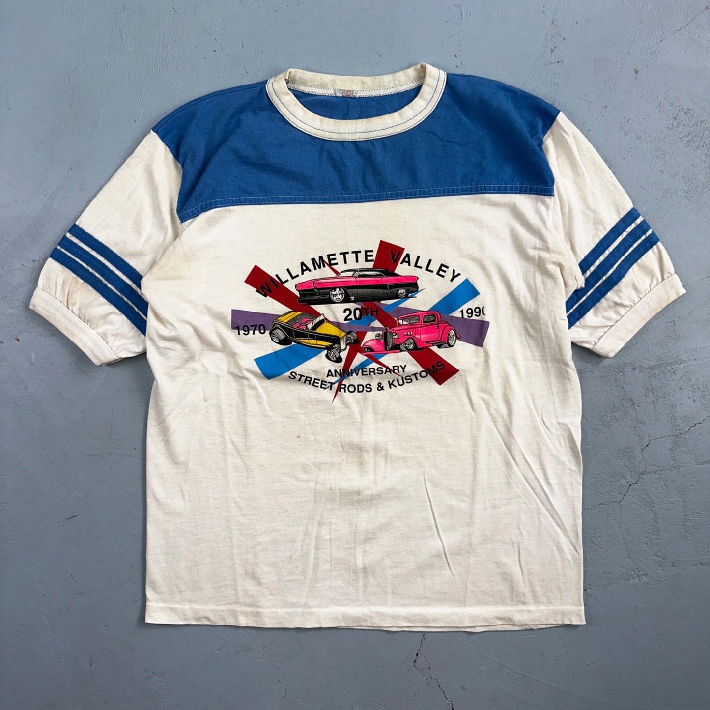 Willamette Valley 1990 Oregon VTG T Shirt Hot Rods Cars Sports Driving Graphic