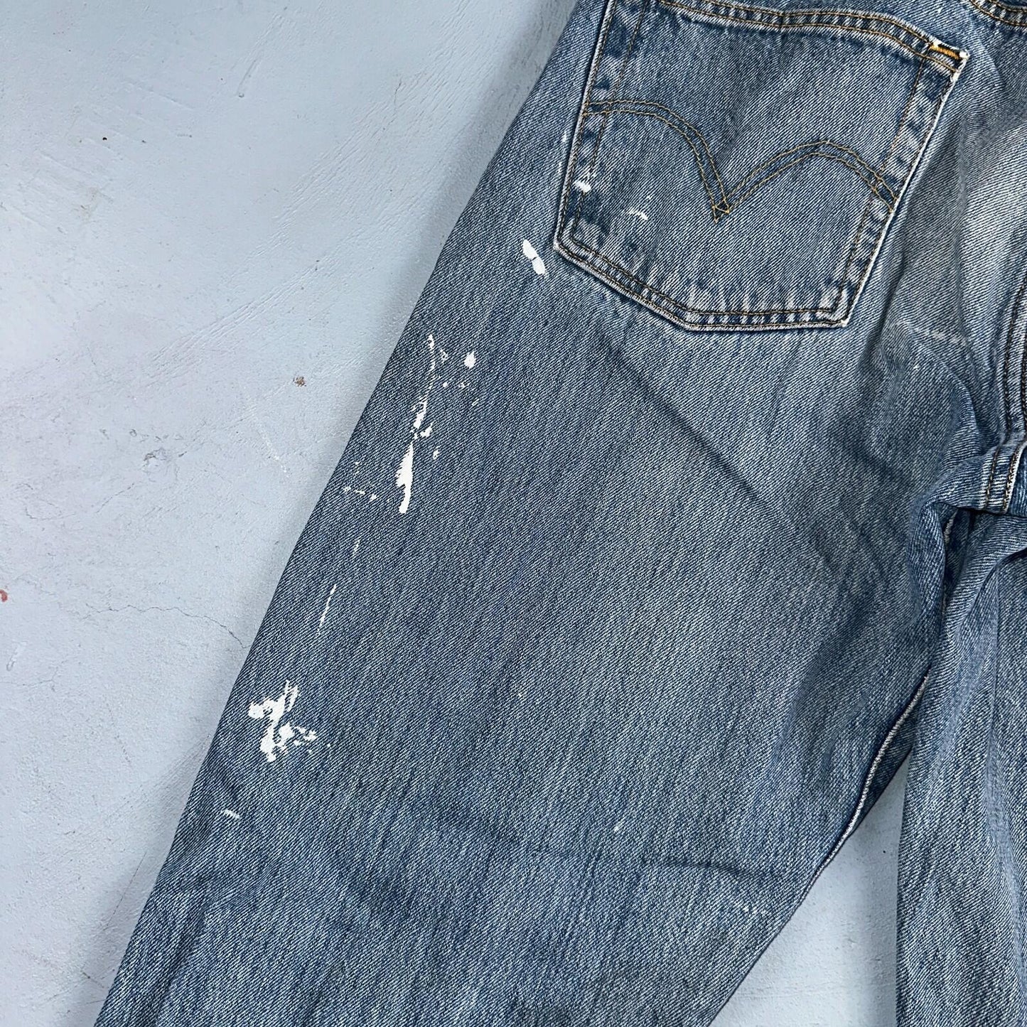 Levis 501 Vintage Y2K XX Straight Leg Jeans Blue Light Wash 35x34 Act 34x34