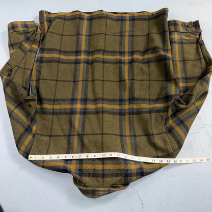 VTG Pendleton Mens Mackinaw Cruiser Wool Coat M Brown Plaid Field Jacket 70s