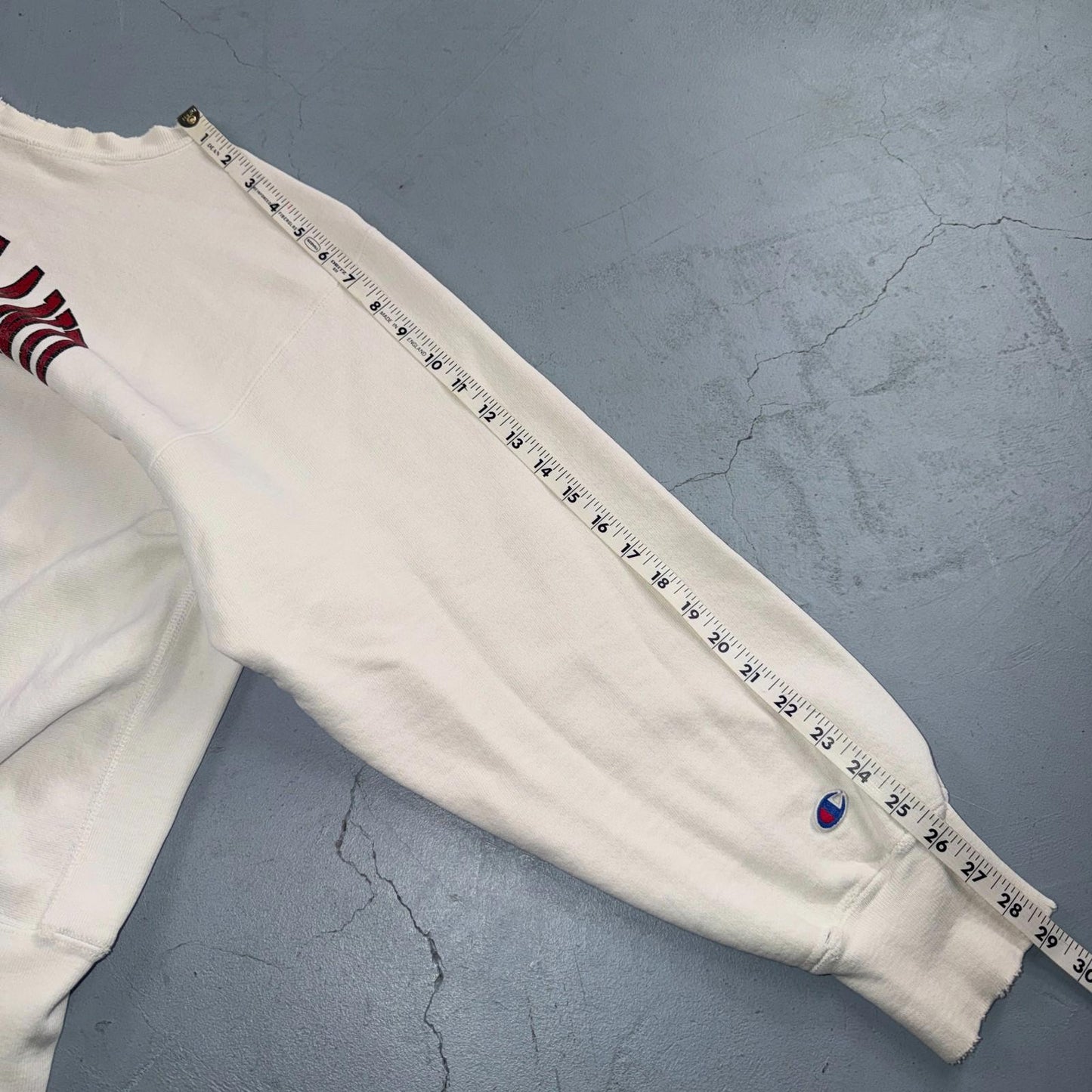 VTG 80s Champion Reverse Weave Crewneck Sweatshirt White USA Maryland College