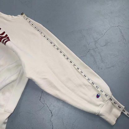 VTG 80s Champion Reverse Weave Crewneck Sweatshirt White USA Maryland College