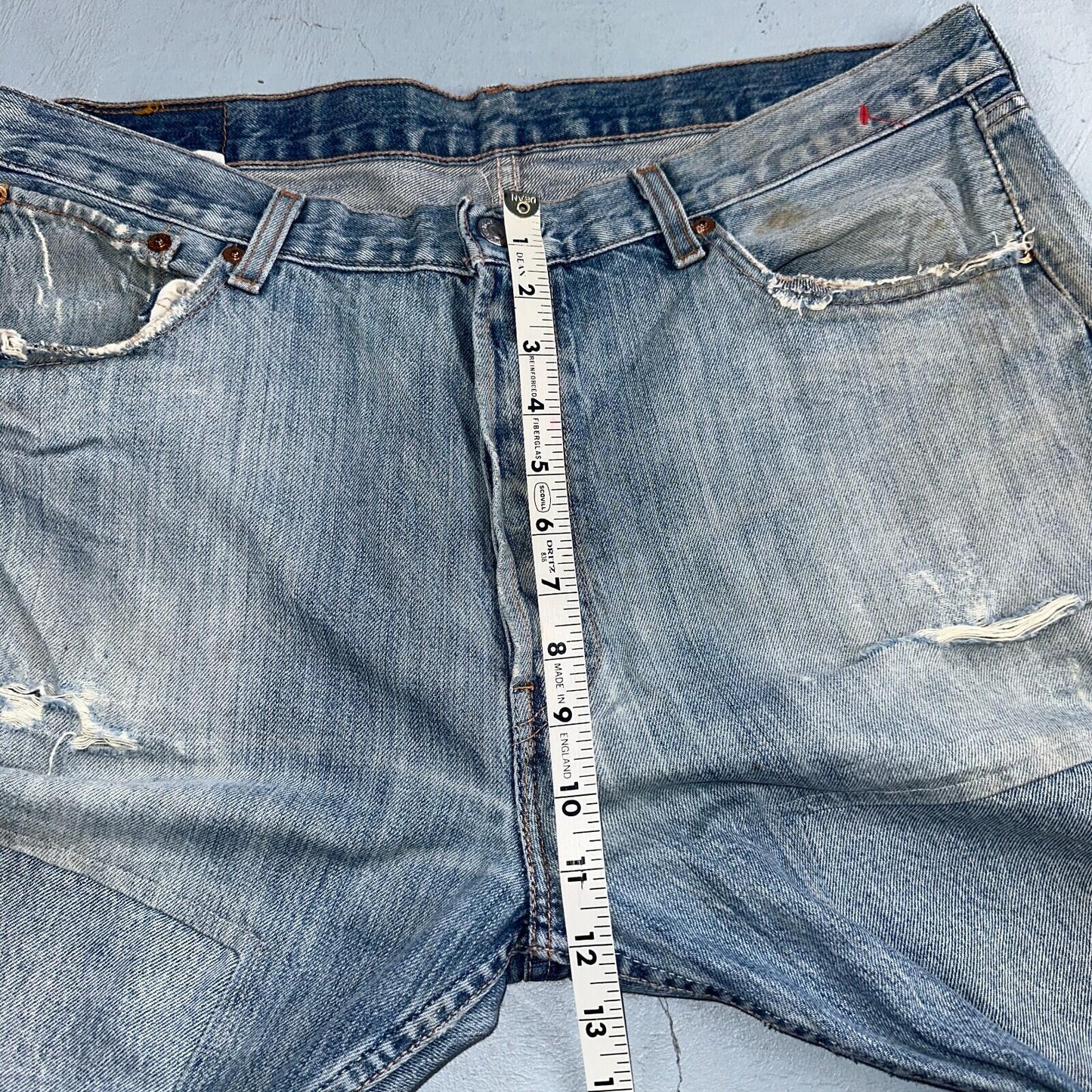 Levis 501 Vintage Y2K XX Straight Leg Jeans Blue Light Wash 38x34 Act 38x32