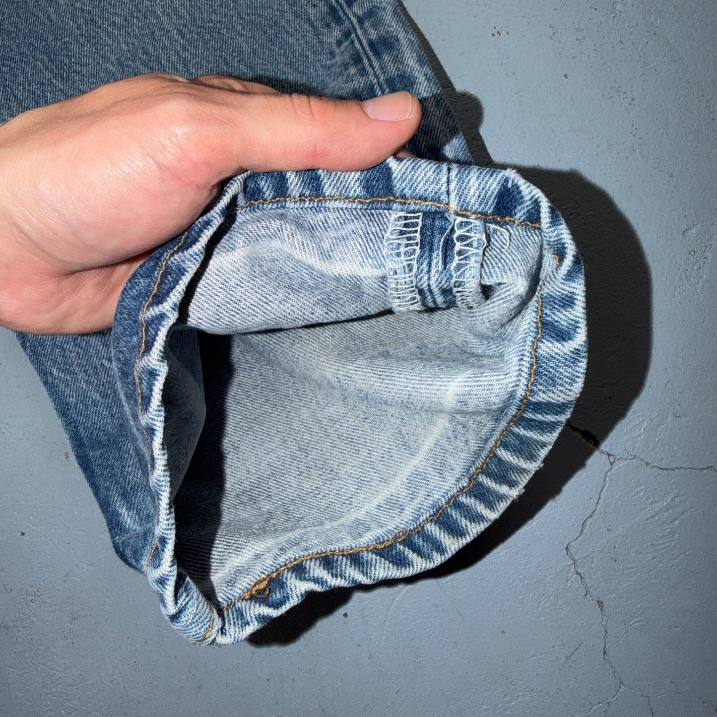 Levis 501 Vintage 90s USA XX Straight Leg Jeans Blue Light Wash 35x33 Act 34x29