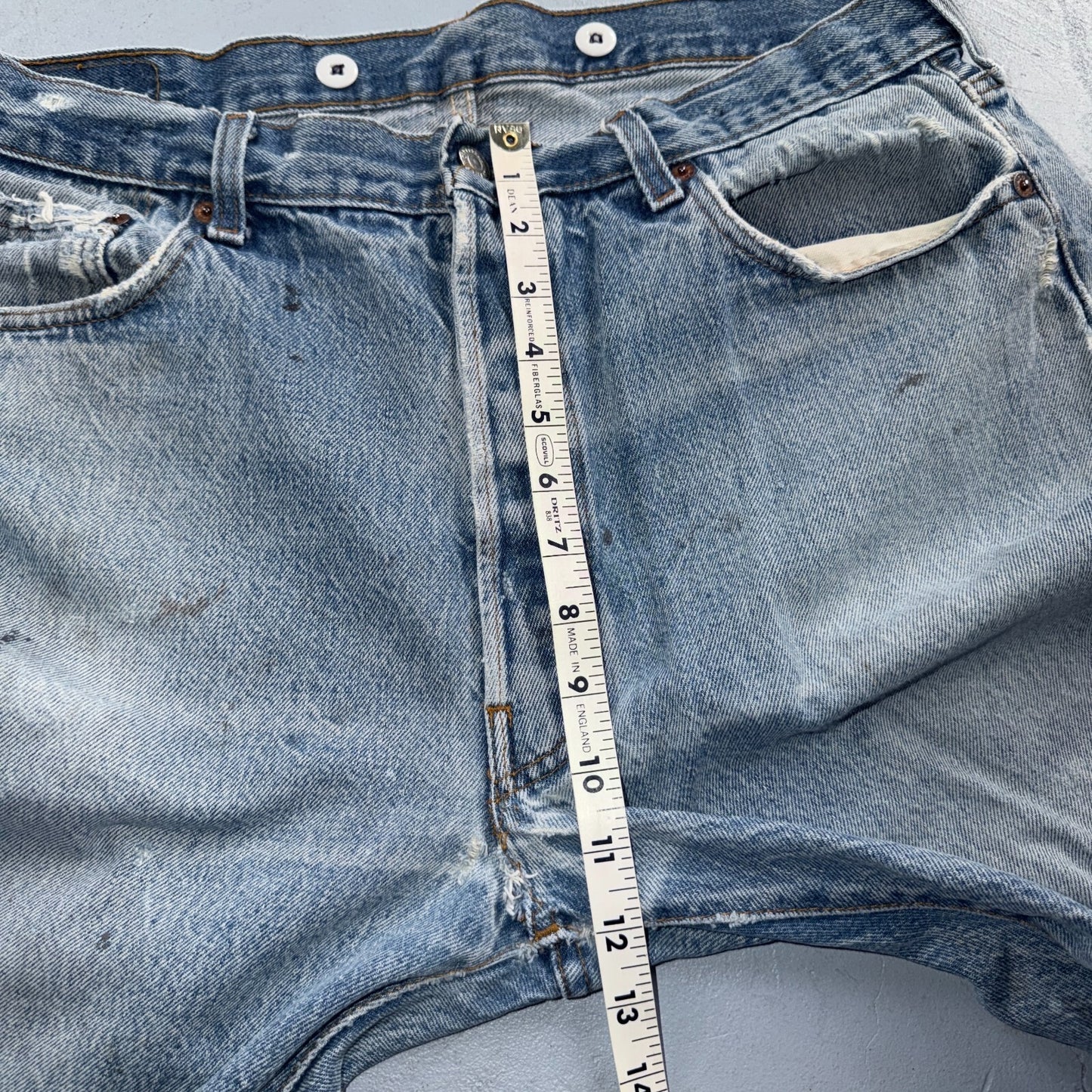 Levis 501 Vintage 80s USA XX Straight Leg Jeans Blue Light Wash Act 34x32
