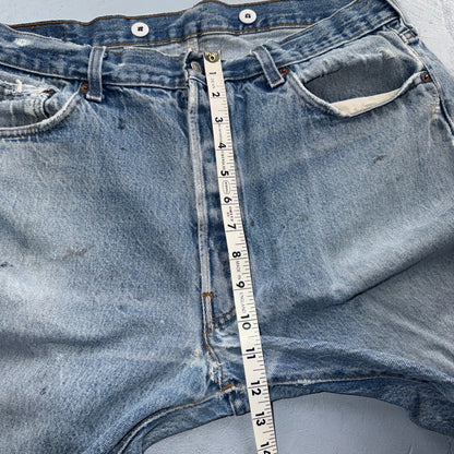 Levis 501 Vintage 80s USA XX Straight Leg Jeans Blue Light Wash Act 34x32