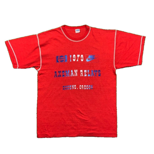 Vintage Nike 1979 Oregon T Shirt USA Rare Champion Blue Bar XL 70s Axeman Pepsi
