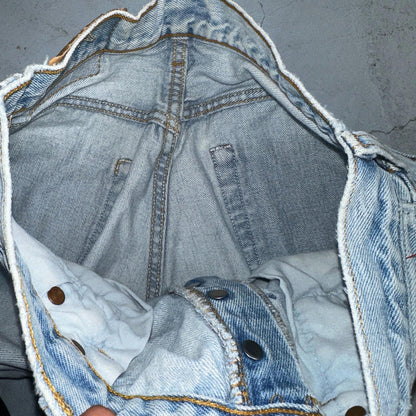 Levis 501 Vintage 90s USA XX Straight Leg Jeans Blue Light Wash 30x32 Act 28x30