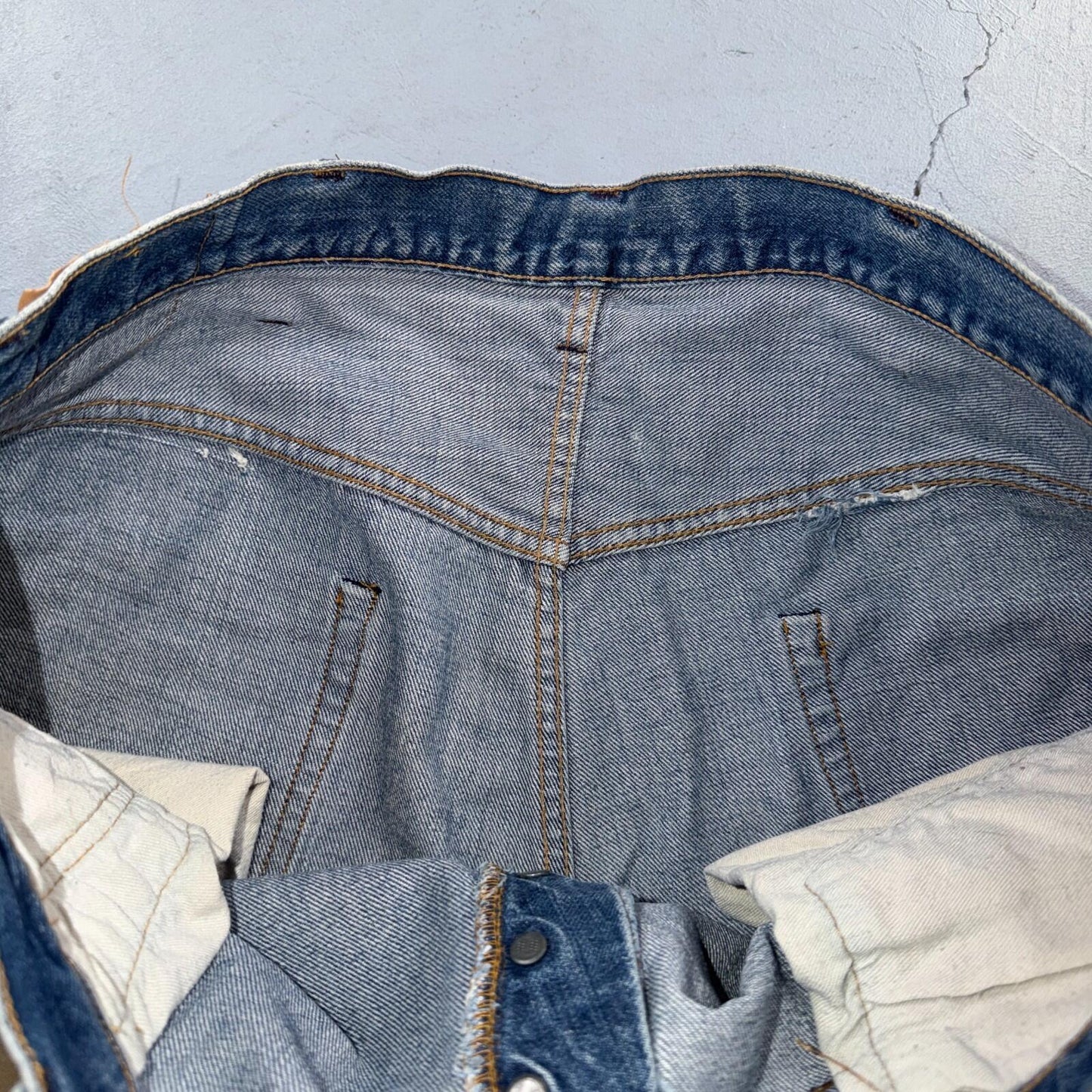 Levis 501 Vintage 70s SS Redline Selvedge USA Jeans Light Wash 44x34 Act 40x30