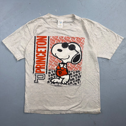 Snoopy Princeton Thrashed VTG T Shirt 80s Single Stitch Graphic Cute College USA