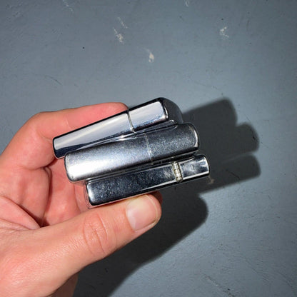 Lot Of 3 Vintage Zippo Lighters Silver Tone Bradford Pennsylvania PA Refillable