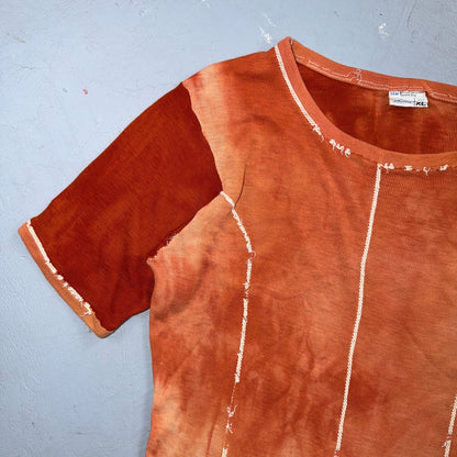 Penneys 1970s Cut Sewn VTG T Shirt JC XL Overdyed Sports Stretchy Rockabilly 70s