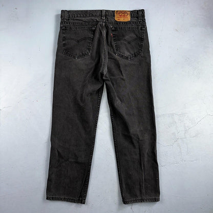 Levis 505 Vintage 90s USA Red Tab Jeans 36x32 Black Light Wash Act 34x27