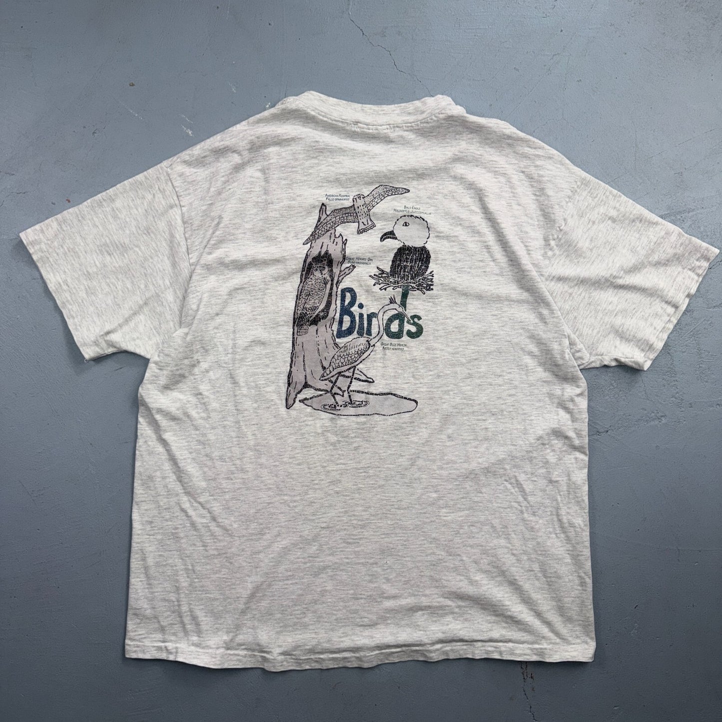 Vintage Stuart Island Washington T Shirt Bird Wildlife Nature Graphic Tee 90s