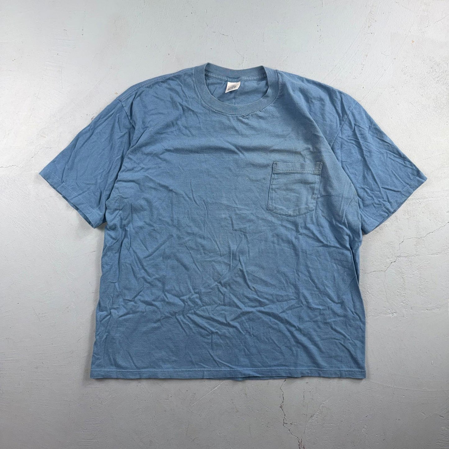 VTG USA 90s Towncraft Penney Oversized Polo T Shirt Size XL Blue Single Stitch