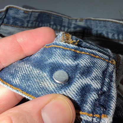 Levis 501 Vintage 90s USA XX Straight Leg Jeans Blue Light Wash 29x32 Act 28x28