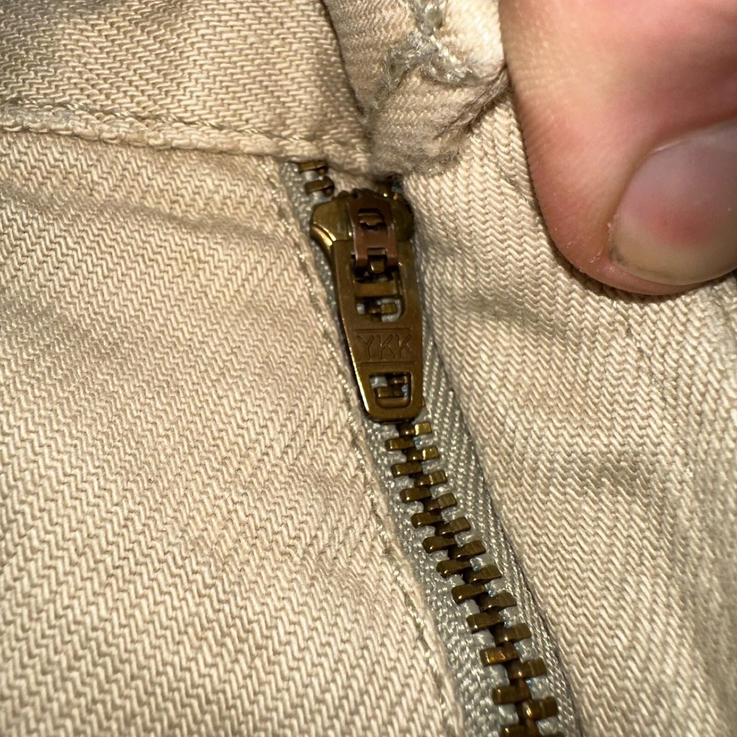 Levis 505 Vintage Y2K Jeans Beige Stained Zipper Fly Straight 34x29 Act 32x28