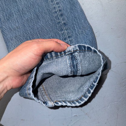 Levis 501 Vintage 90s USA XX Straight Leg Jeans Blue Light Wash 33x34 Act 32x32
