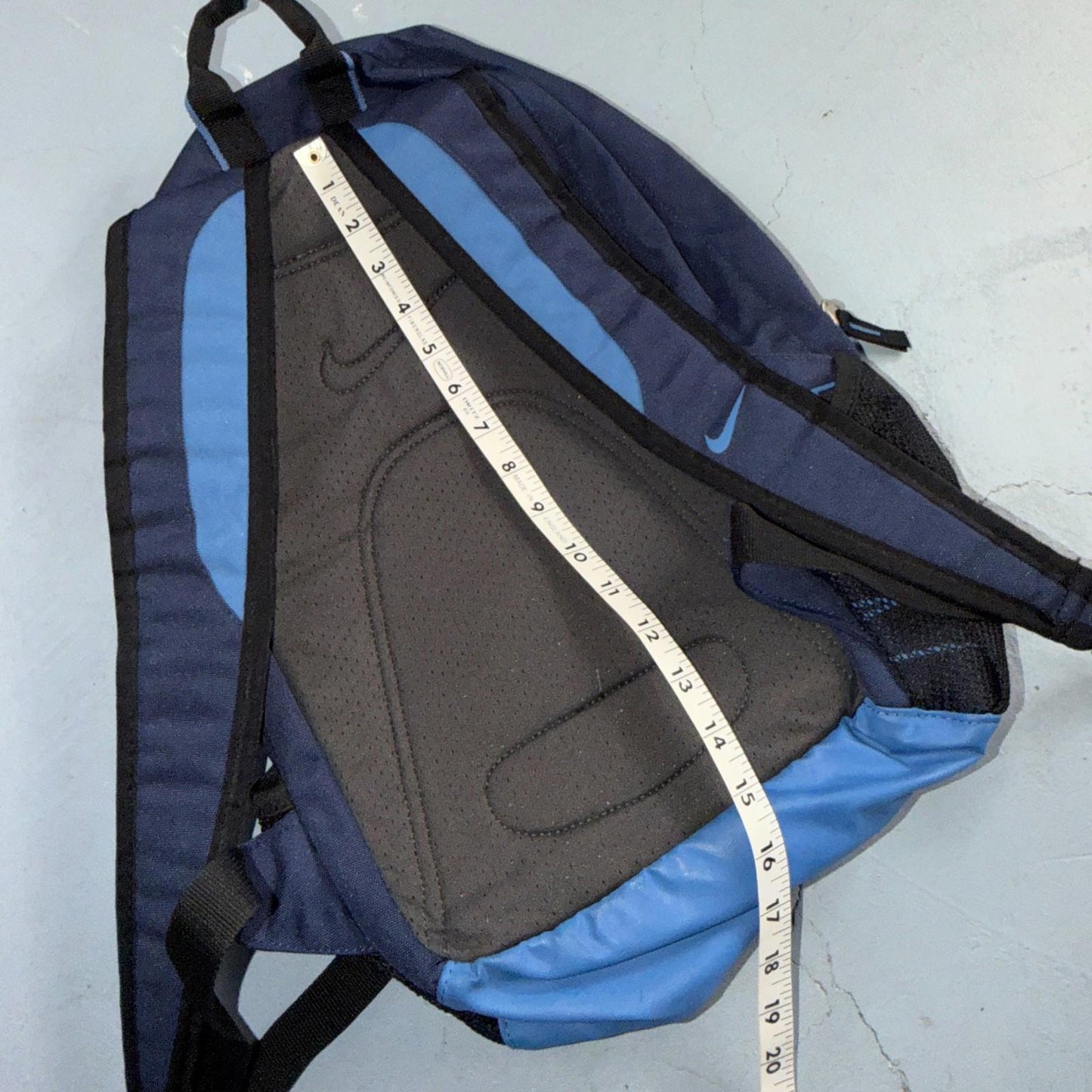 VTG Nike Backpack Blue Lots Of Pockets Gym Sports 90s Y2K Travel Carry On