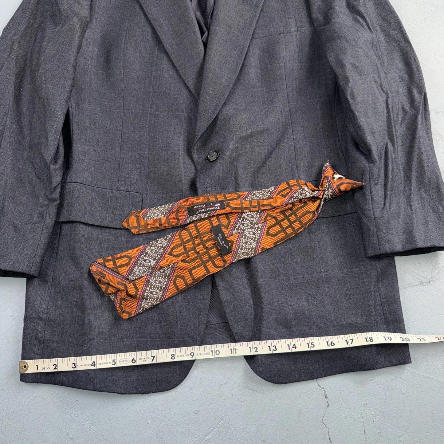 Hart Schaffner Marx Blazer Mens 40 Gray Button Sport Coat Jacket USA