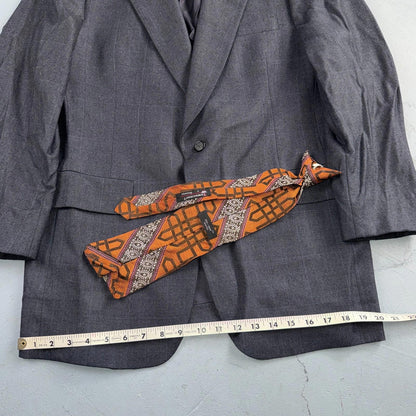 Hart Schaffner Marx Blazer Mens 40 Gray Button Sport Coat Jacket USA